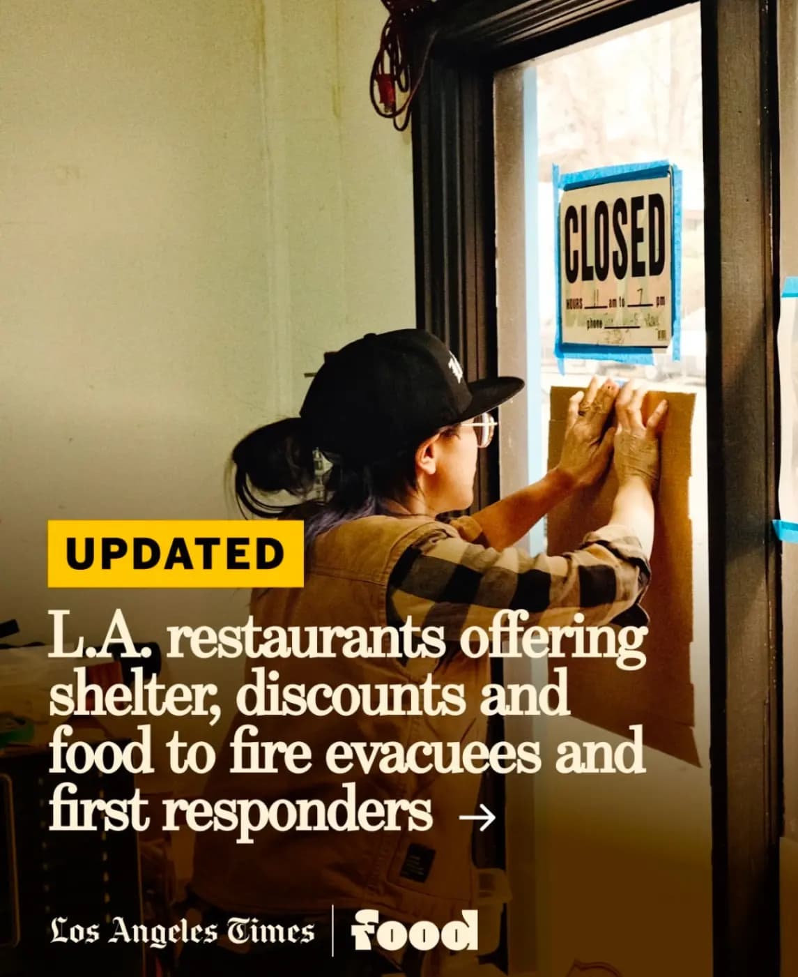 Los Angeles Times Food on Instagram: "L.A. County restaurants continue to step up and provide support to locals displaced by ongoing fires and first responders, offering shelter, free wifi, outlets to charge devices, discounts or free food and drink. Some are closed for regular business, but opened their doors to provide donations, meals and other relief.

Visit the link in our bio to get the full updated list from @danielledorky and @breij.

📷: @breij"