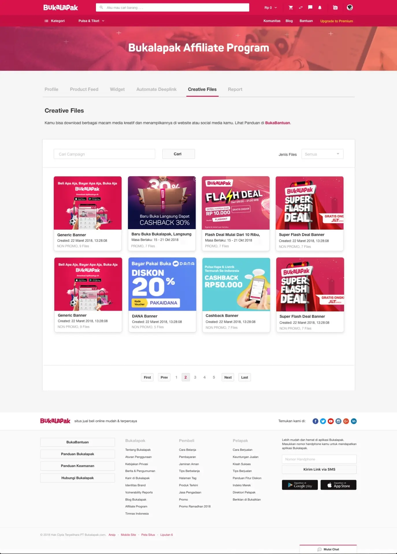 Fixed UI effectively and reduced flow for affiliate marketing users -  Bukalapak